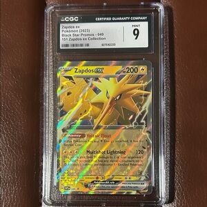 Zapdos ex Pokémon Card-CGC 9 Grade